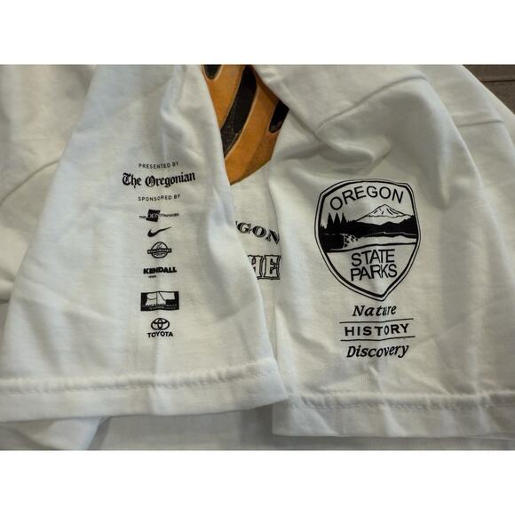 Cycle Oregon Men’s White 2008 A Weekend At The Beach Short Sleeve T-Shirt Size M - Picture 5 of 9